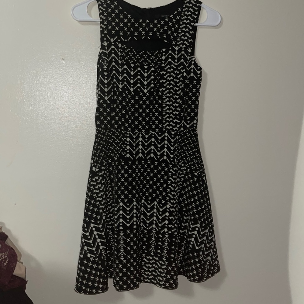 FOREVER 21 Dress brown/white (S)